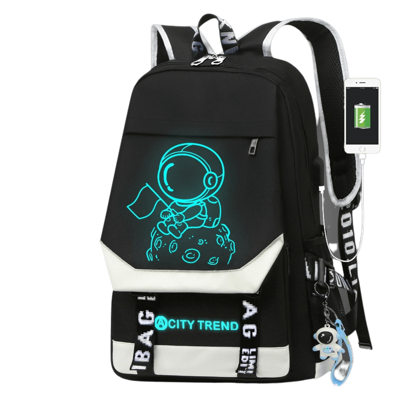 Mochila Escolar Astronauta Brilha no Escuro - Mettz