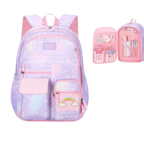 Mochila Escolar Infantil Princesas Abertura Lateral - Mettz