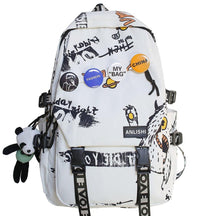 Mochila Escolar Arte Grafite Anlishi + Ursinho de Brinde - Mettz