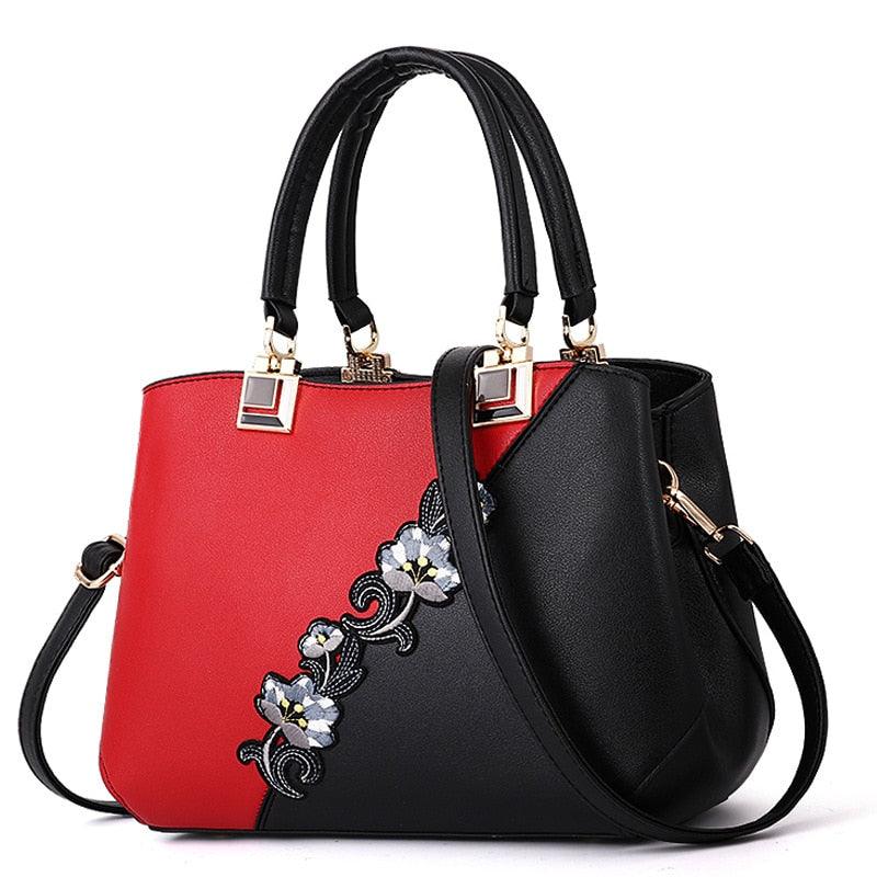 Bolsa Floral Feminina em Couro - mettz