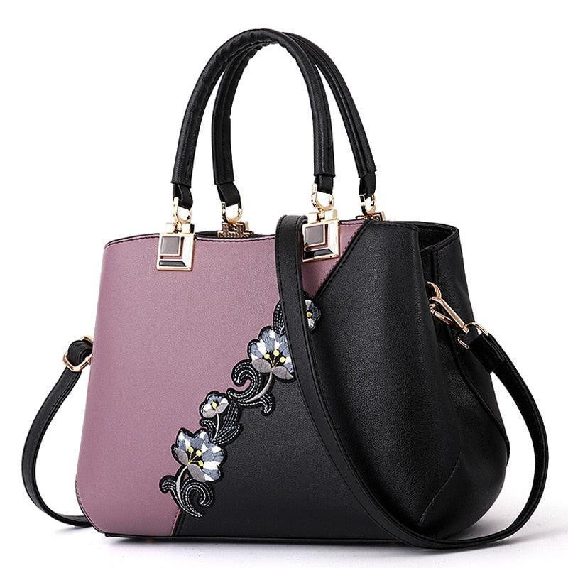 Bolsa Floral Feminina em Couro - mettz