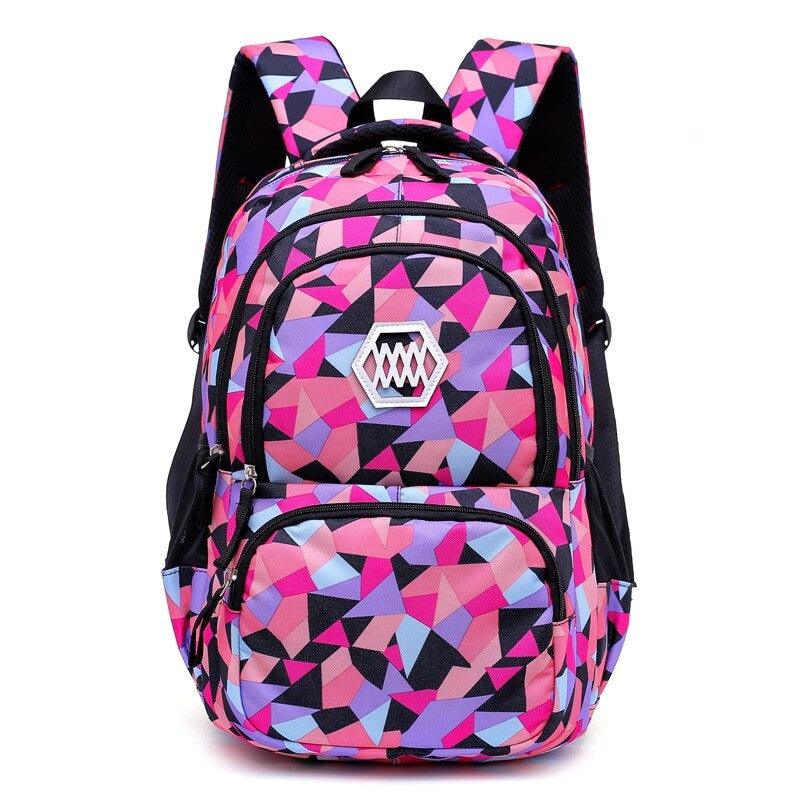 Mochila Escolar Infantil Mosaico Geométrico - Mettz