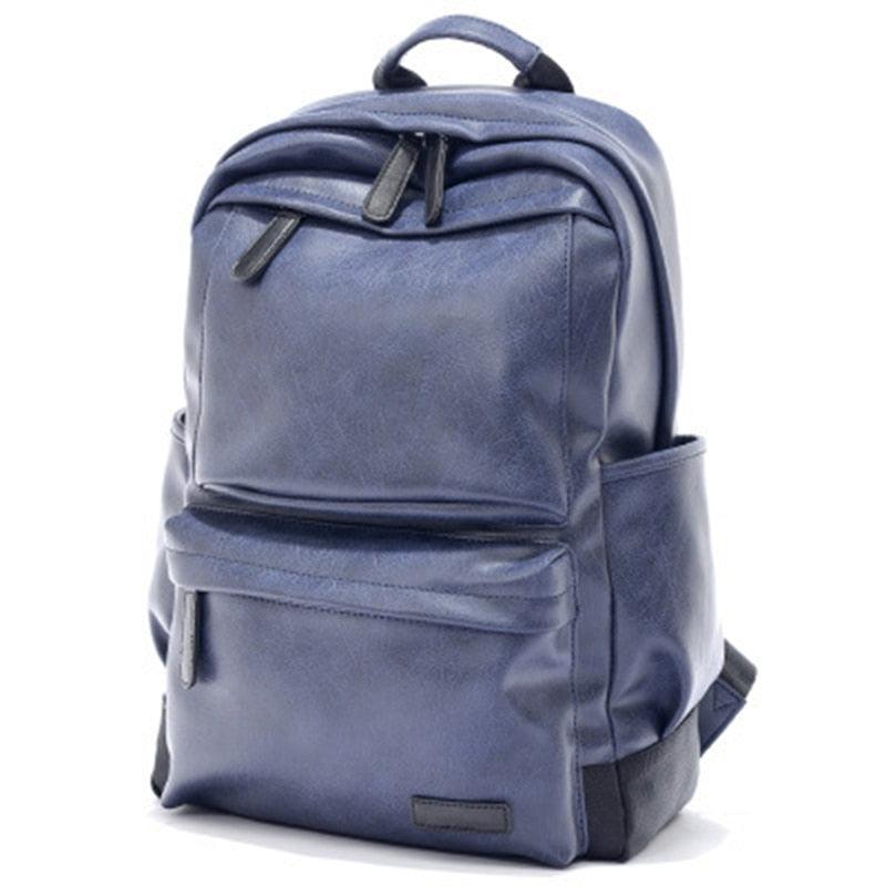 Mochila Couro Multi-bolsos Espaçosa - mettz