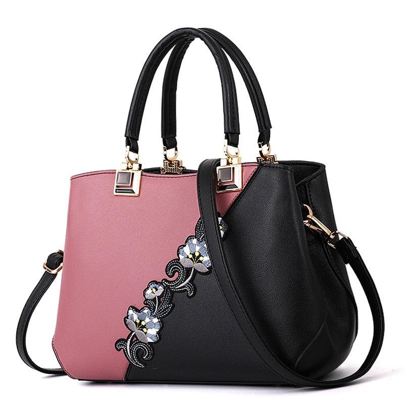 Bolsa Floral Feminina em Couro - mettz