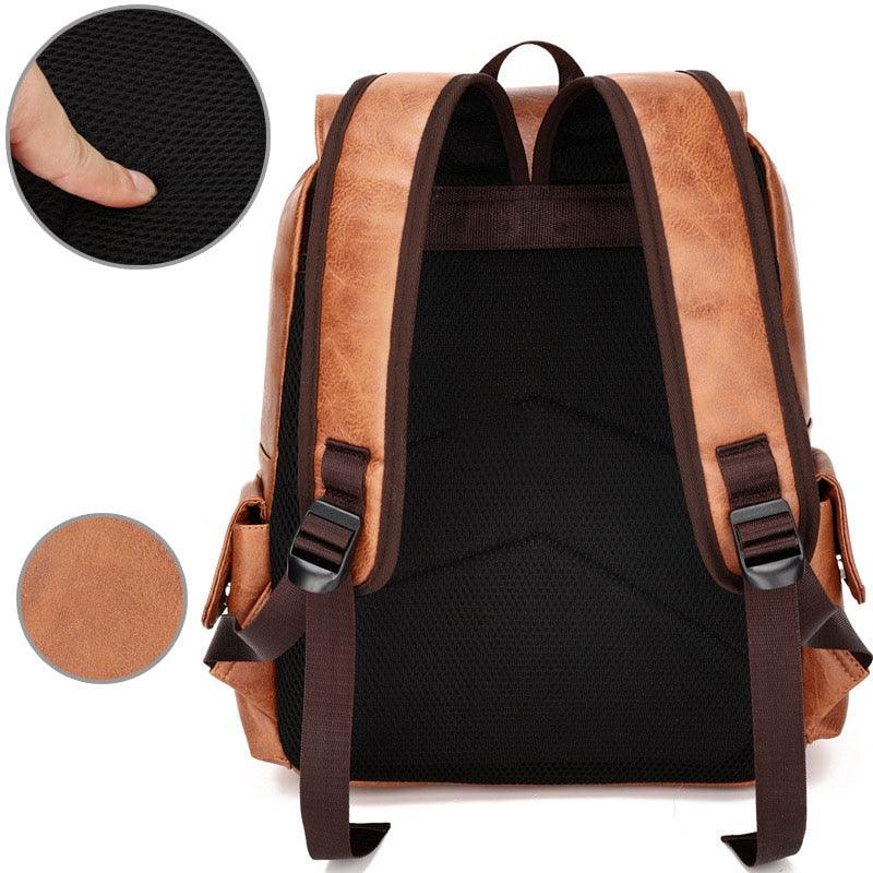 Mochila Couro Unissex Escolar Faculdade - mettz