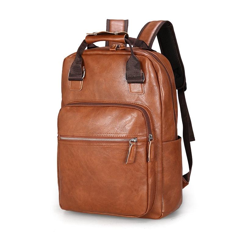 Mochila Couro Casual para Notebook Cadernos - mettz