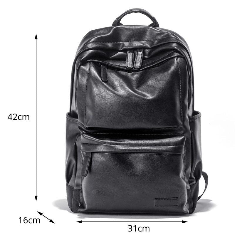 Mochila Couro Multi-bolsos Espaçosa - mettz