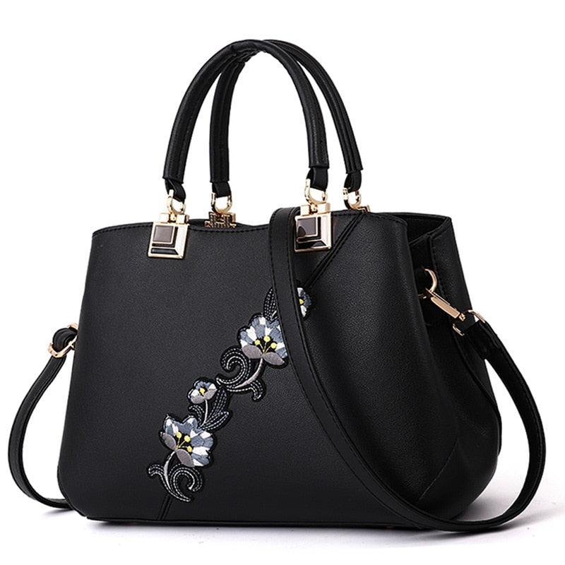 Bolsa Floral Feminina em Couro - mettz