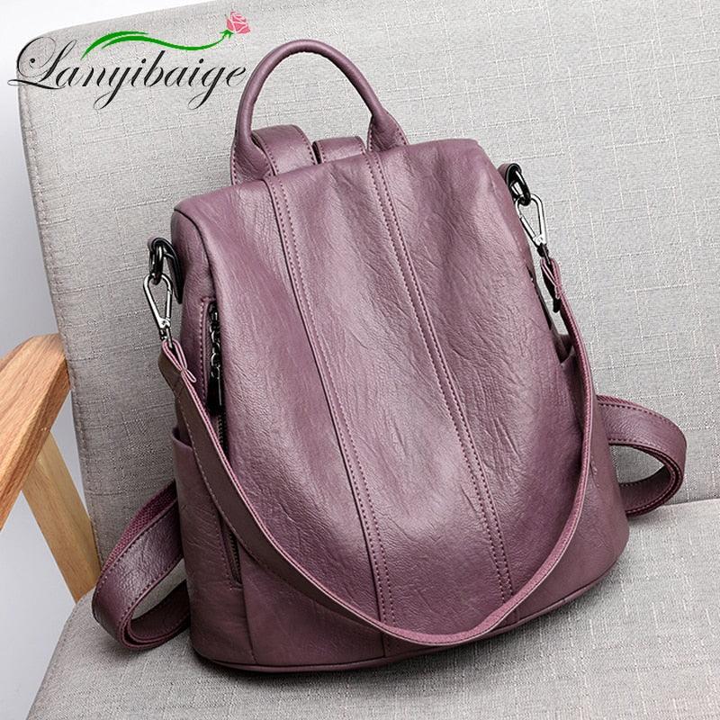 Bolsa Feminina Couro Antifurto de luxo - mettz