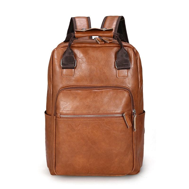 Mochila Couro Casual para Notebook Cadernos - mettz