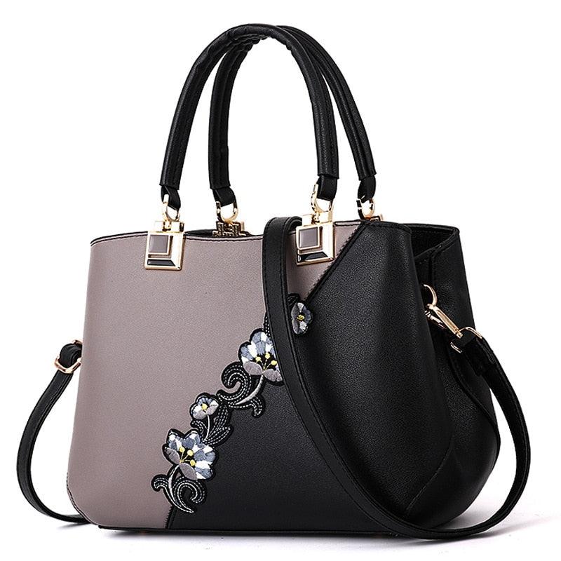 Bolsa Floral Feminina em Couro - mettz