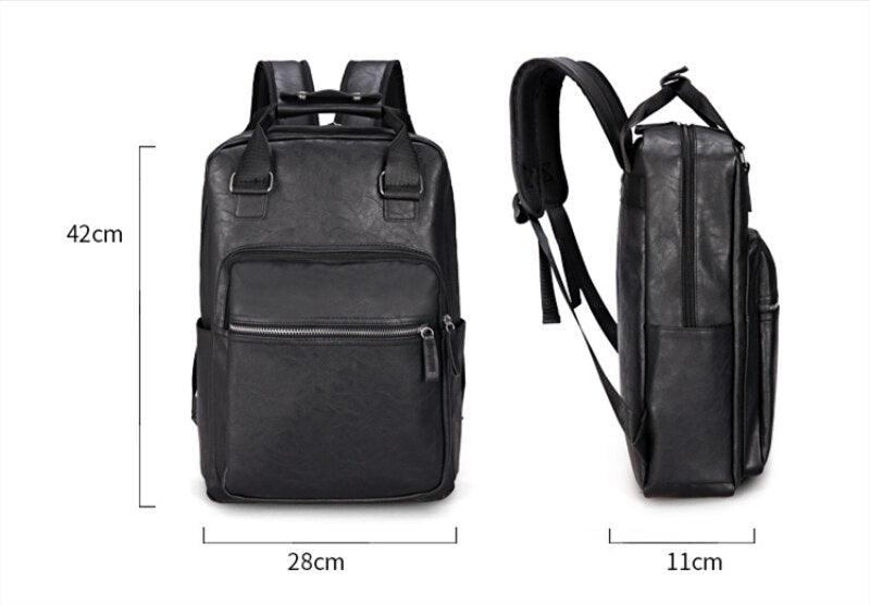 Mochila Couro Casual para Notebook Cadernos - mettz