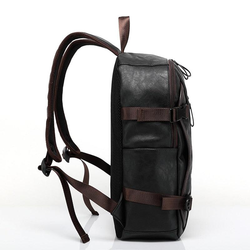 Mochila de Couro Masculina Retrô Clássica - mettz