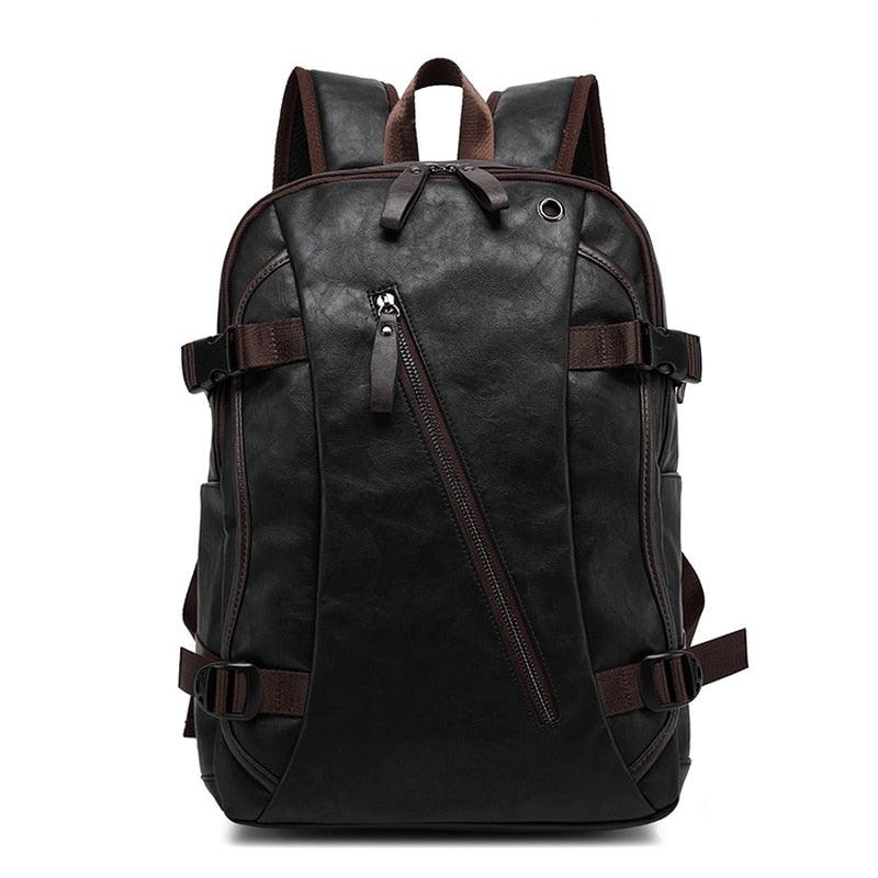 Mochila de Couro Masculina Retrô Clássica - mettz