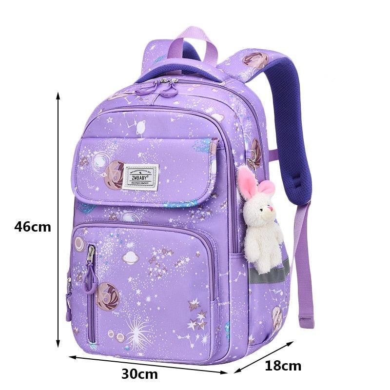 Mochila Escolar Infantil Princesas Abertura Lateral - mettz