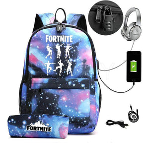 Mochila Infantil Senha Fortnite Dancinhas + Estojo de BRINDE - Mettz