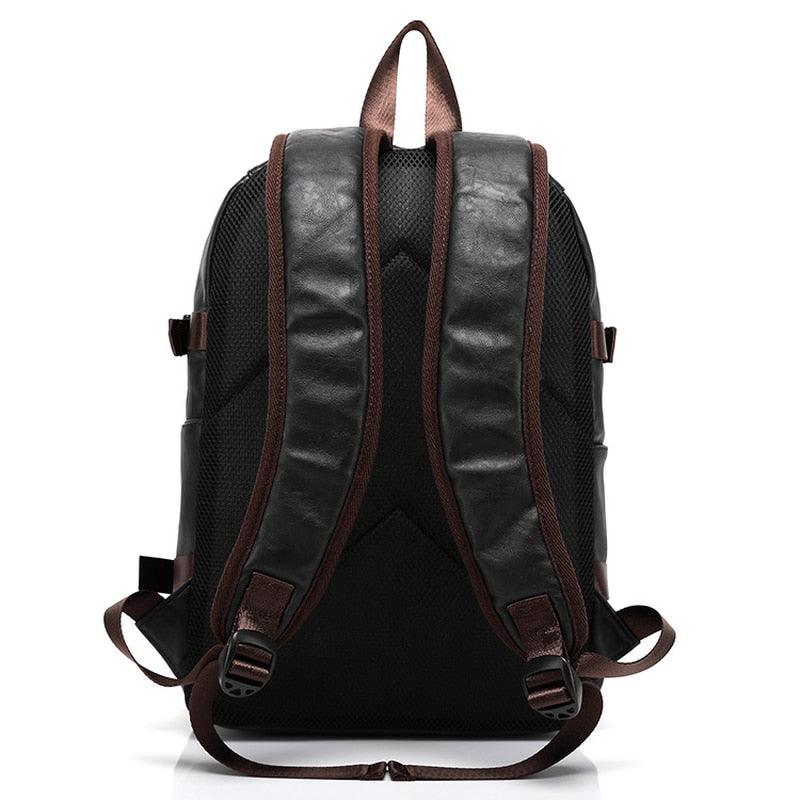 Mochila de Couro Masculina Retrô Clássica - mettz