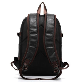 Mochila de Couro Masculina Retrô Clássica - Mettz