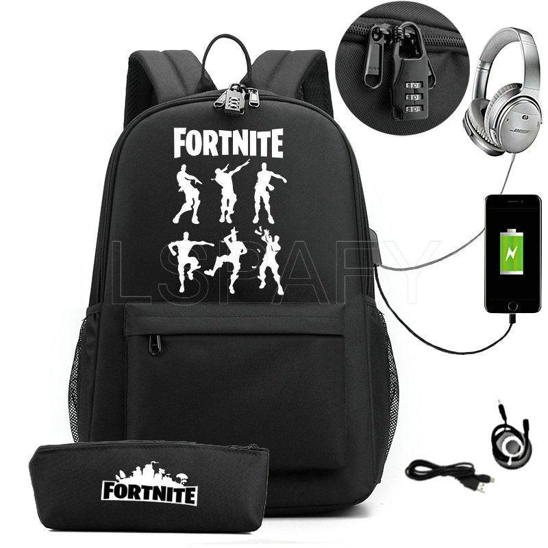 Mochila Infantil Senha Fortnite Dancinhas + Estojo de BRINDE - mettz