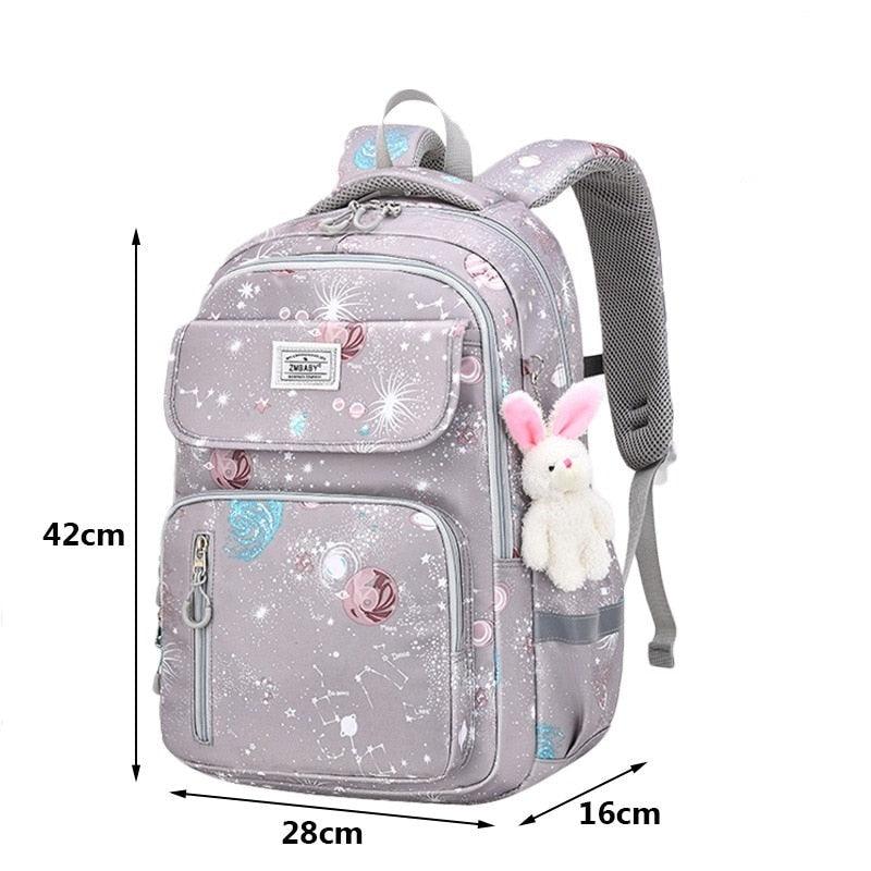 Mochila Escolar Infantil Princesas Abertura Lateral - mettz