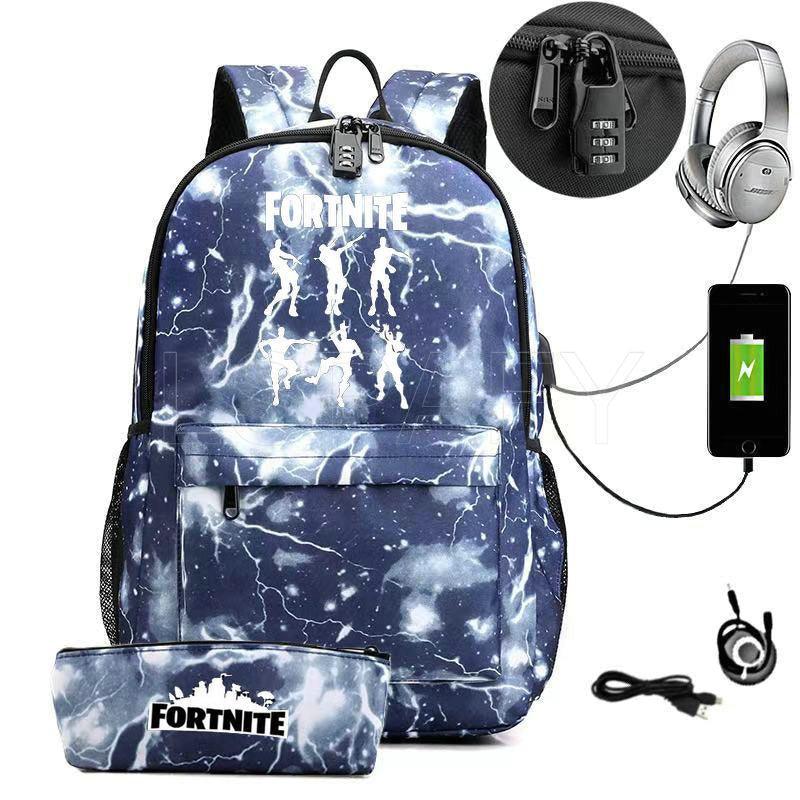 Mochila Infantil Senha Fortnite Dancinhas + Estojo de BRINDE - mettz