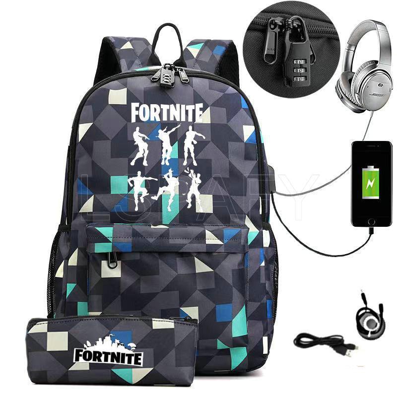 Mochila Infantil Senha Fortnite Dancinhas + Estojo de BRINDE - mettz